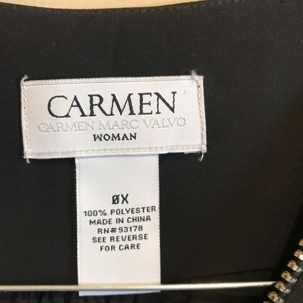 Carmen Marc Valvo Woman Black Blouse 0X - Picture 4 of 4